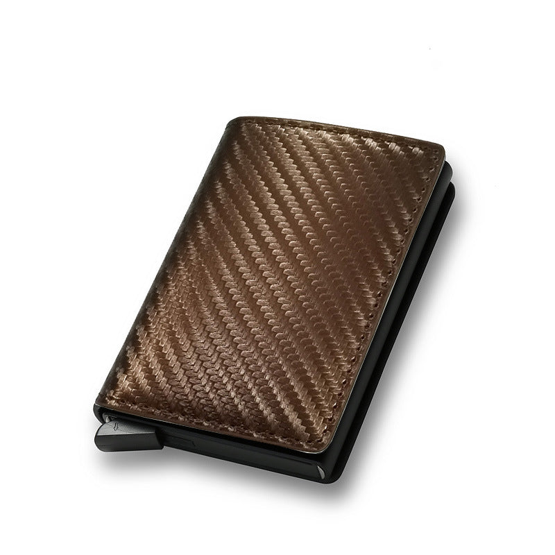 Carbon fiber wallet on a white background